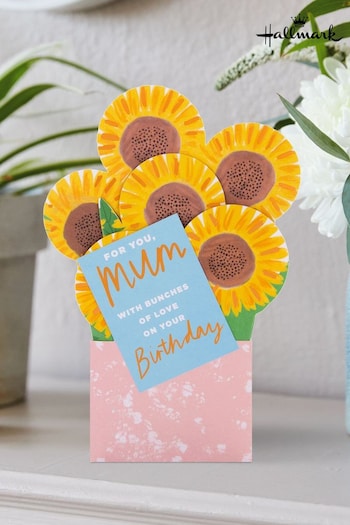 Hallmark Yellow Birthday Card for Mum Pop up 3D Sunflowers Design (N66950) | £5.50