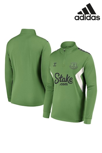 adidas Green Everton Hummel Training Half Zip Sweatshirt (N66965) | £60