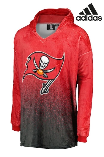 adidas Red NFL Tampa Bay Buccaneers Gradient Fleece Hoodie (N66979) | £45