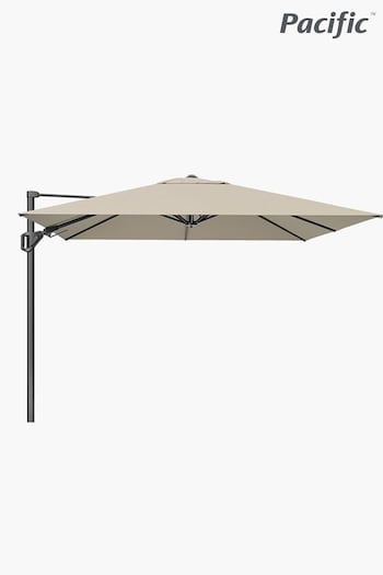 Pacific Champagne Garden Challenger T2 3m Square Free Arm Parasol (N67033) | £500
