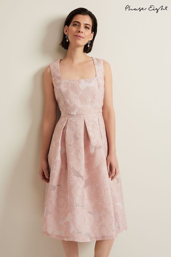 Phase Eight Jacquard Fit Pink Jacesta And Flare Dress (N67046) | £159
