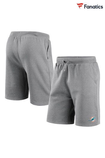 Fanatics Grey NFL Miami Dolphins Primary Logo Graphic Fleece Shorts (N67066) | £35