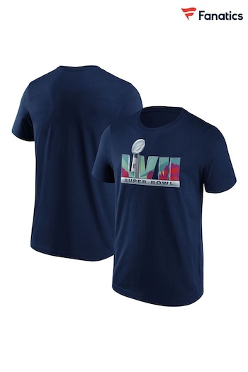 Fanatics Blue NFL Super Bowl LVII Primary Logo Graphic T-Shirt (N67075) | £28