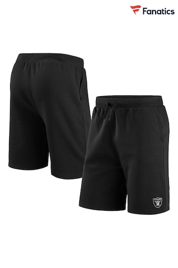 Fanatics NFL Las Vegas Raiders Primary Logo Graphic Fleece Black Shorts (N67080) | £35