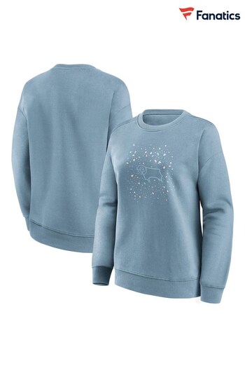 Fanatics Oversized Blue Derby County Terazzo Graphic Crew Sweatshirt (N67082) | £45