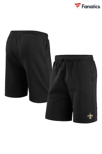 Fanatics NFL New Orleans Saints Primary Logo Graphic Fleece Black Shorts (N67092) | £35