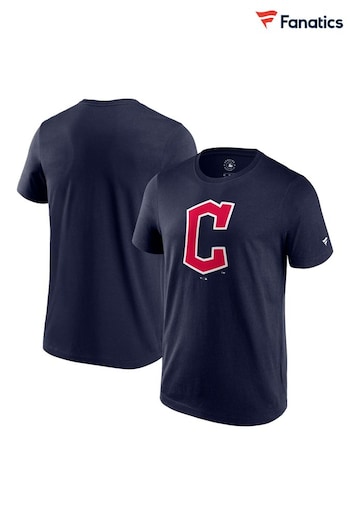 Fanatics Blue MLB Cleveland Guardians Primary Logo Graphic T-Shirt (N67100) | £26