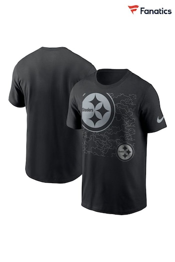 Fanatics NFL Pittsburgh Steelers Reflective Black T-Shirt (N67124) | £30
