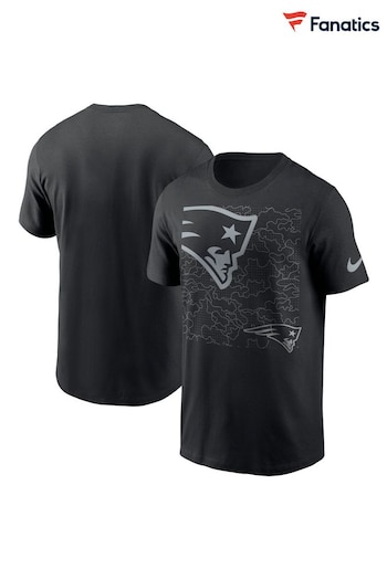 Fanatics NFL New England Patriots Reflective Black T-Shirt (N67139) | £30