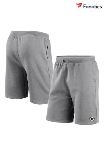 Fanatics Grey NFL Bay Packers Primary Logo Graphic Fleece track Shorts (N67146) | £35
