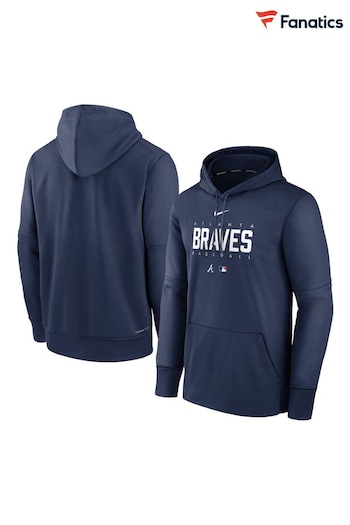 Fanatics Blue MLB Atlanta Braves Authentic Collection Pre Game Therma Hoodie (N67148) | £75