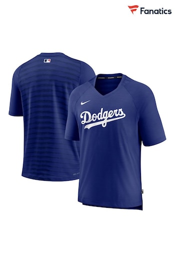 Fanatics DRI-FIT Blue MLB Los Angeles Dodgers Authentic Collection Pre-Game T-Shirt (N67178) | £55