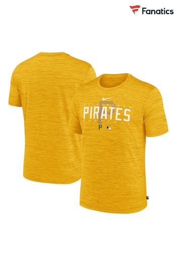 Fanatics Dri-FIT Yellow MLB Pittsburgh Pirates Authentic Collection Velocity T-Shirt (N67242) | £30