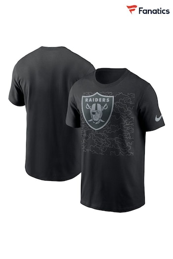 Fanatics NFL Las Vegas Raiders Reflective Black T-Shirt (N67243) | £30