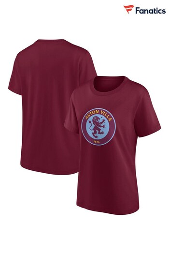 Fanatics Red Aston Villa Essentials Primary Logo Graphic T-Shirt releases (N67254) | £20