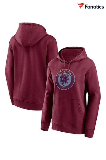 Fanatics Red Aston Villa Essentials Primary Logo Graphic Hoodie Womens (N67264) | £40