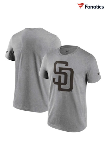 Fanatics Grey MLB San Diego Padres Primary Logo Graphic T-Shirt (N67282) | £26