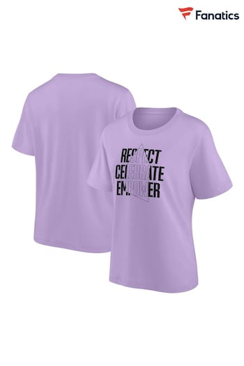 Fanatics Oversized Purple Everton EITC Respect Celebrate Empower Graphic T-Shirt Womens (N67323) | £28