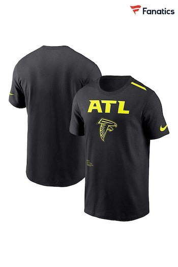 Fanatics NFL Atlanta Falcons VOLT Short Sleeve Dri-Fit Cotton Black T-Shirt (N67385) | £35
