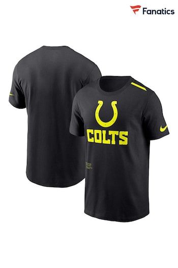 Fanatics NFL Indianapolis Colts VOLT Short Sleeve Dri-Fit Cotton Black T-Shirt (N67410) | £35
