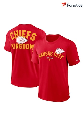 Fanatics Red NFL Kansas City Chiefs Rewind Short Sleeve Heavyweight T-Shirt (N67422) | £40