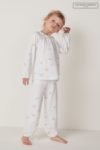 The White Company Organic Cotton Butterfly And Dragonfly Print White Pyjamas (N67444) | £22 - £24