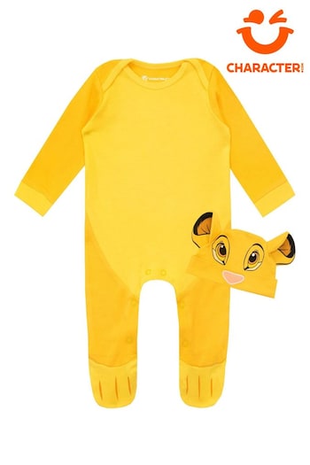 Character Yellow Baby Lion King Sleepsuit and Hat Set (N67523) | £20
