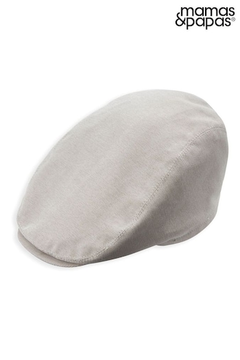 Mamas & Papas Cream Linen Flat Cap (N67526) | £14