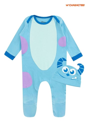 Character Blue Baby Sulley Sleepsuit and Hat Set (N67535) | £18