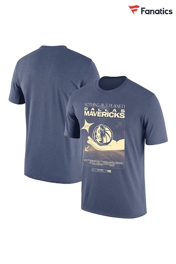 Fanatics Blue NBA Dallas Mavericks Move To Zero Team T-Shirt (N67547) | £40