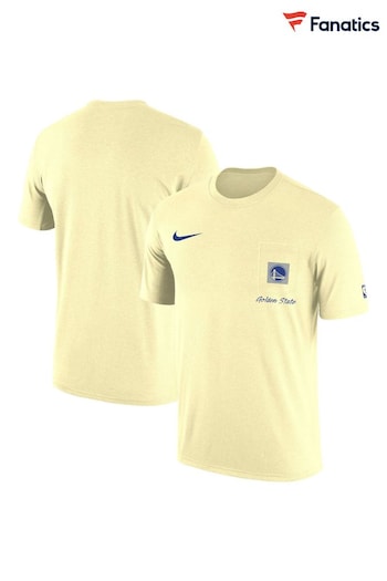 Fanatics Yellow NBA Golden State Warriors Courtside Max90 T-Shirt (N67549) | £38