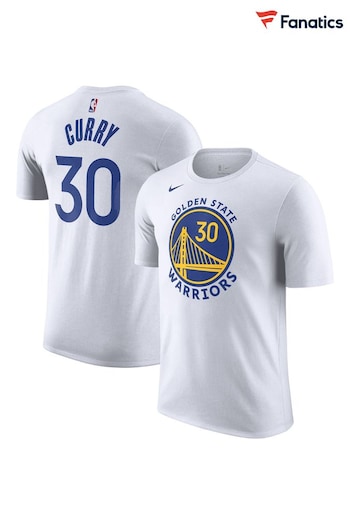 Fanatics NBA Golden State Warriors  Name & Number Association White T-Shirt - Stephen Curry (N67606) | £33