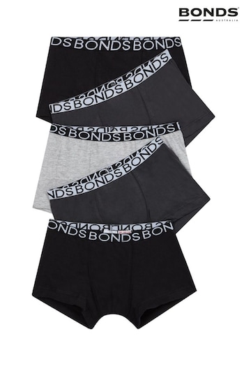 Bonds Solid Colour Black Trunks 5 Pack (N67736) | £16
