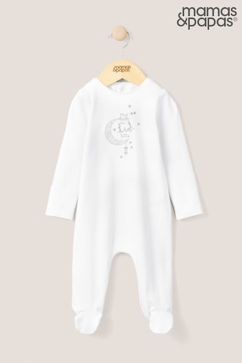 Mamas & Papas White Hats & Mittens Sleepsuit (N67737) | £22
