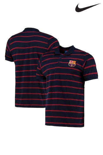 Nike Blue Barcelona Yarn Dye Stripe Polo Shirt (N67771) | £28