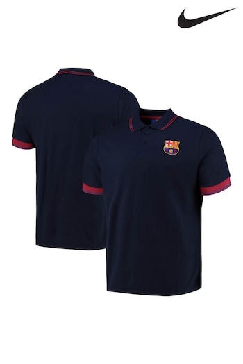 Nike Blue Barcelona Tipped Polo Shirt (N67779) | £32