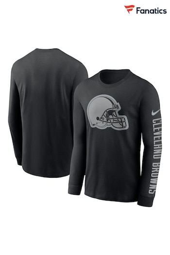 Fanatics NFL Cleveland Browns Reflective Long Sleeve Black T-Shirt (N67786) | £40