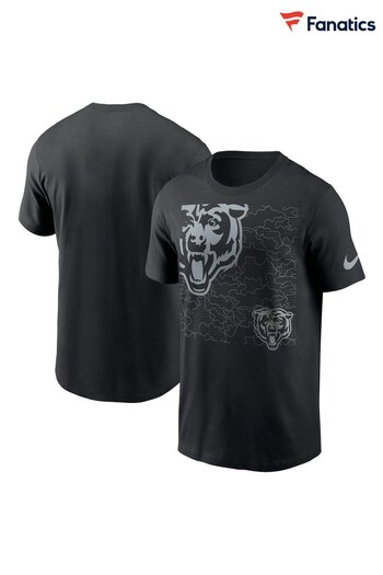Fanatics NFL Chicago Bears Reflective Black T-Shirt (N67792) | £30