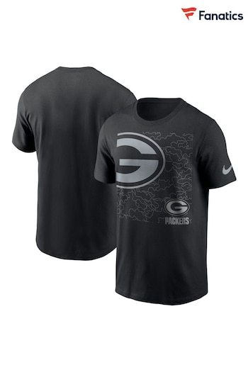 Fanatics NFL Green Bay Packers Reflective Black T-Shirt (N67799) | £30