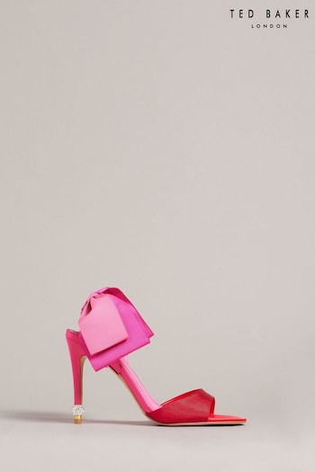 Ted Baker Harinas Pink Oversized Bow Back Sandals (N67840) | £135