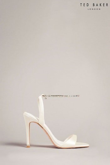 Ted Baker Hedree Natural Jewellery Strap Satin Sandals (N67848) | £125