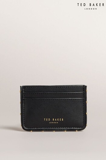Ted Baker Black Studded Edge Leather Kahnia Card Holder (N67881) | £35
