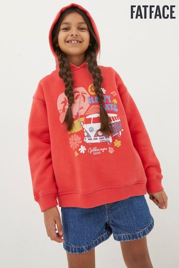 FatFace Red Popover Hoodies Muzzle (N68419) | £26