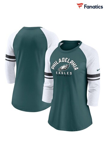 Fanatics Green NFL Philadelphia Eagles 3/4 Sleeve Fashion Top (N68466) | £35
