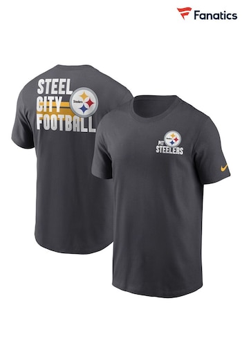 Fanatics NFL Pittsburgh Steelers Blitz Team Essential Cotton Black T-Shirt (N68567) | £30