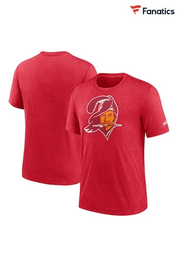 Fanatics Red NFL Tampa Bay Buccaneers Rewind Logo Triblend T-Shirt (N68584) | £32