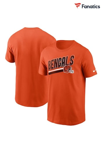 Fanatics Orange NFL Cincinnati Bengals Essential Cotton Blitz Lockup T-Shirt (N68605) | £28