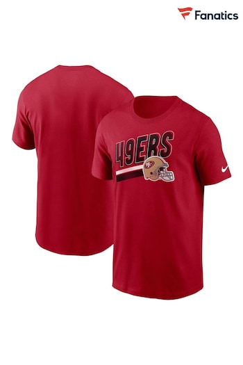 Fanatics Red NFL San Francisco 49ers Essential Cotton Blitz Lockup T-Shirt (N68611) | £28