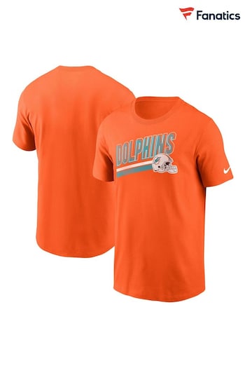 Fanatics Orange NFL Miami Dolphins Essential Cotton Blitz Lockup T-Shirt (N68614) | £28