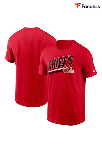 Fanatics Red NFL Kansas City Chiefs Essential Cotton Blitz Lockup T-Shirt (N68617) | £28